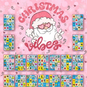 ロテリアのボード、FTF、最初に記入、フルカード、25 の数字、クリスマスの無料特典