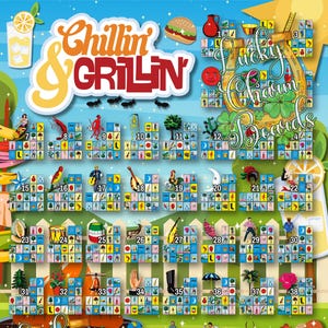 DIGITAL LOTERIA BOARD, First to Fill, ftf, Loteria Game Boards, 54 Numbers, Summer, Grilling