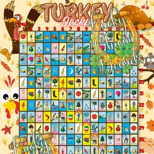 ロテリアのボード、最初に埋める、FTF、ジャックポット、ライン、30 の数字、感謝祭