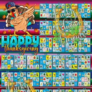 ロテリアのボード、最初に埋める、フルカード、3x4、12 の数字、40 の数字、感謝祭