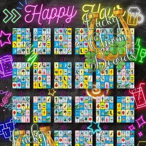 ロテリアのボード、最初に埋める、FTF、フルカード、30 個の数字