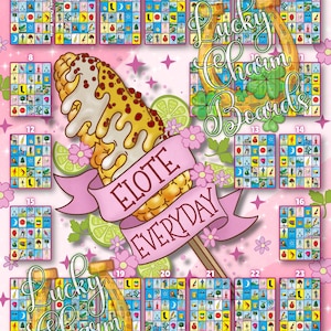 Loteria Board, First to Fill, 5x5, 25 Figures, Full Card, 30 Numbers