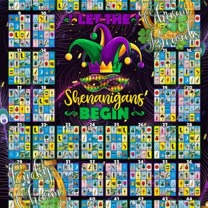 DIGITAL LOTERIA BOARD, First to Fill, ftf, 44 Numbers, Mardi Gras
