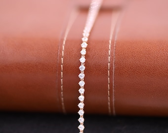 Pulsera de tenis de diamantes para mujer, pulsera de diamantes cultivados en laboratorio de talla redonda, pulsera de diamantes hechos en laboratorio, regalo para madre/esposa, regalos de cumpleaños