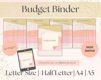 Budget Binder, Simple Budgeting, Budget Pages, Budget Planning Pages, Monthly Budgeting, Monthly Budget Planner, Digital Planner Pages