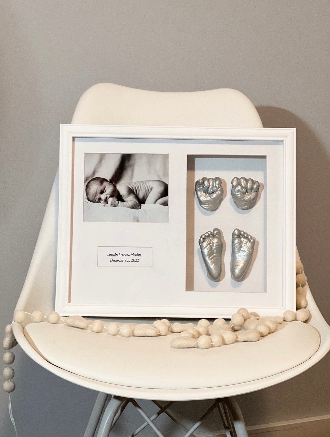 Newborn Baby Casting Kit 3D Plaster Infant Hand & Footprint Shower