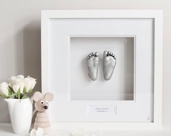 3D Baby Hands and Feet Mould Casting Kit WITH FRAME - Baby Shower Gift, Nursery Decor, Handmande Baby Keepsake. Newborn to 9 months