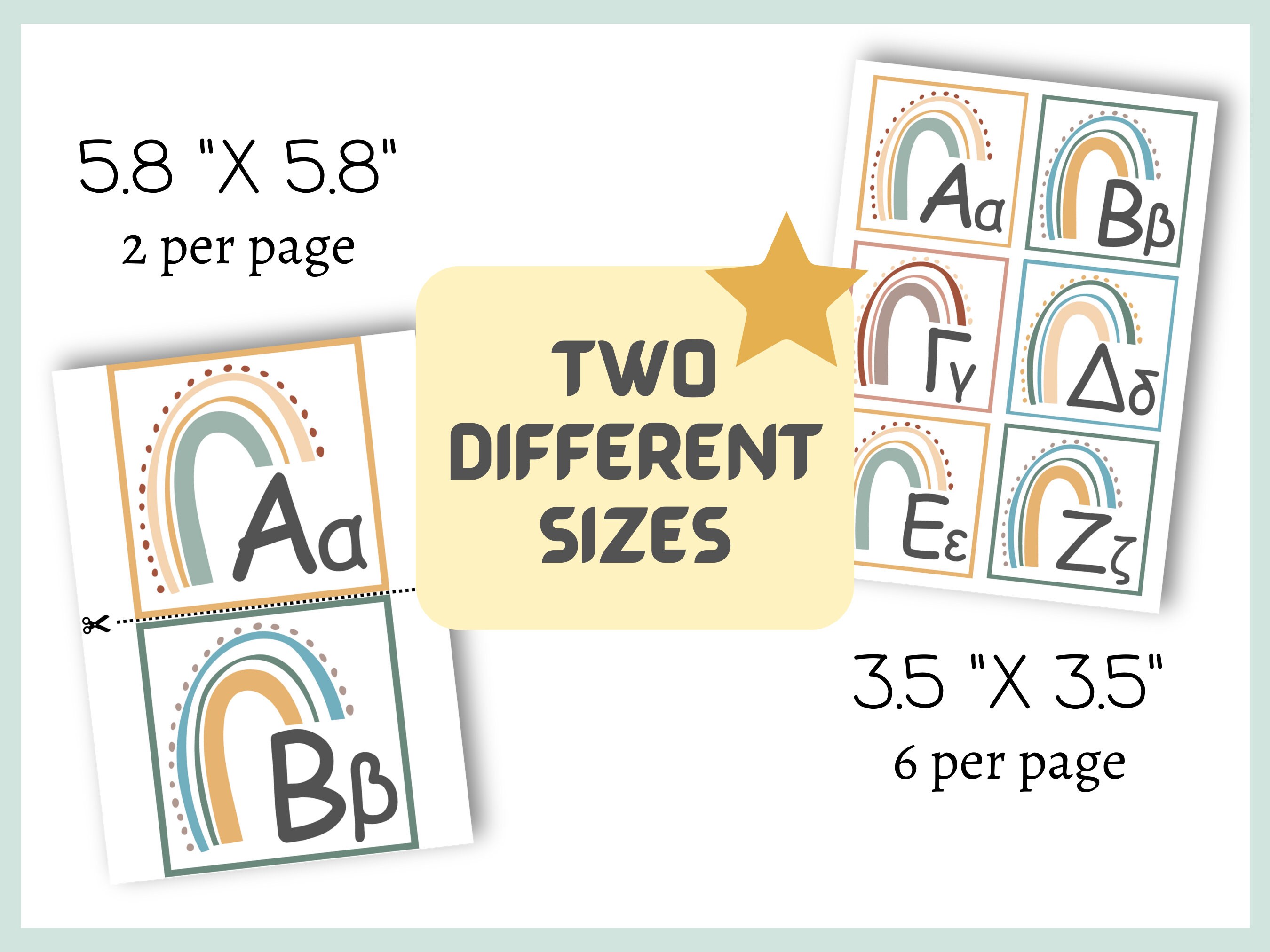 Greek Alphabet Flashcards Greek Alphabet Letters Greek Educational