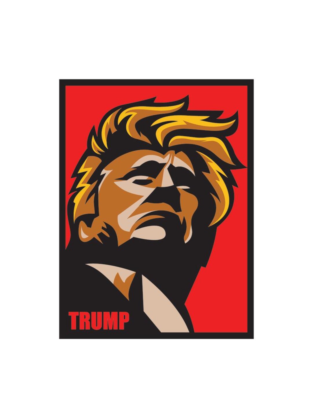 Trump Sticker Star Donald Trump Sticker 3x4 Inch, Vinyl Coated - Etsy