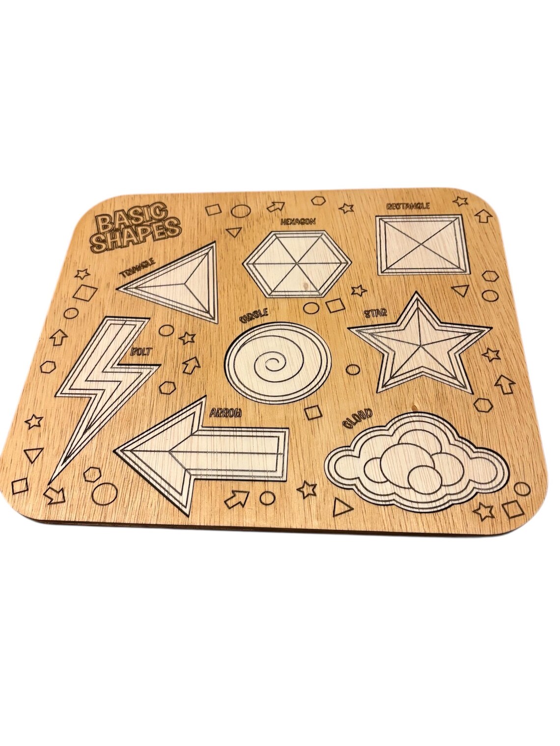 BASIC SHAPES PUZZLE: Wooden Puzzle - Montessori Safe & Ready for Your ...