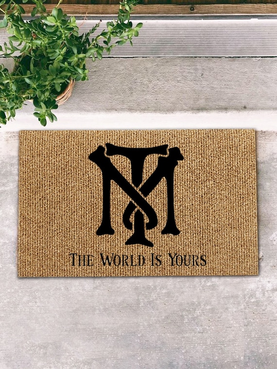 Tony Montana Doormat, Scarface Rugs, Mafia Film Movie Night Gift, Al Pacino Poster, Scarface Canvas, Scarface Home Decor Gift, Welcome Rug