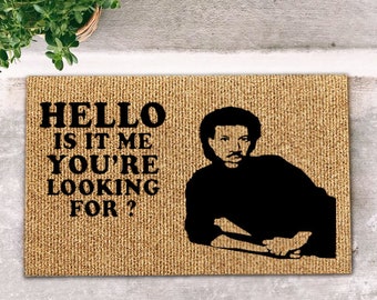 Felpudo Lionel, ¿Soy yo a quien estás buscando? Felpudo divertido para decoración del hogar, Alfombra Lionel Richie, Felpudo Hello, Camiseta Lionel Richie, Felpudo personalizado