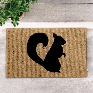 Squirrel Funny Doormat, Squirrel  Doormat Decor, Farmhouse Home Doormat, Squirrel Home Decor, Personalized Doormat, Custom Doormat Gift