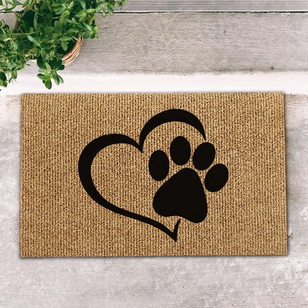 Paw Lover Cat Dog Doormat, Personalized Doormat Home Decor, Custom Doormat Design, Wipe Your Paws, Cat Doormat, Pet Bowl, Wipe Your Paws Rug
