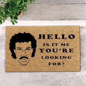 Lionel Doormat, Is it me you are looking for? funny doormat home decor, Lionel Richie Rug, Hello Doormat, Lionel Richie Shirt,Custom Doormat