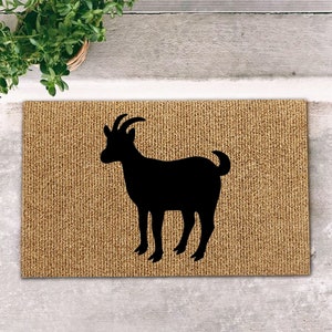 Goat Jordan Funny Doormat, Goat Doormat Decor, Farmhouse Home Doormat, Bison Home Decor, Personalized Doormat, Custom Doormat Gift