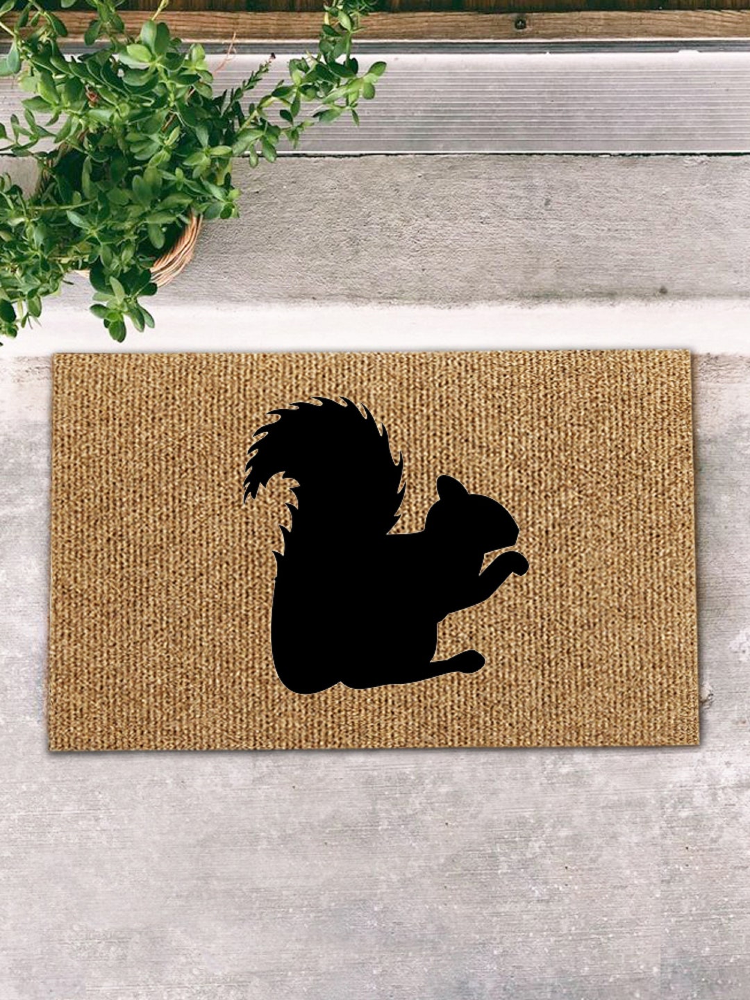 Squirrel Funny Doormat Squirrel Doormat Decor Farmhouse Home Etsy