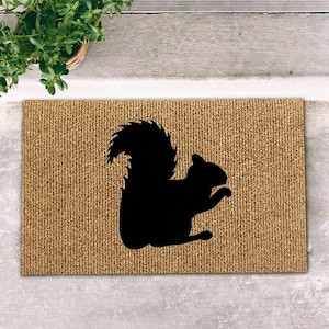 Squirrel Funny Doormat, Squirrel  Doormat Decor, Farmhouse Home Doormat, Squirrel Home Decor, Personalized Doormat, Custom Doormat Gift