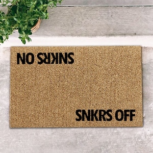 Sneakers Off Sneakers On Doormat, Snkrs Off Snkrs On Doormat, Air Force Shoes Wall Canvas, Sneakers Birthday Gift, Sneakers Knit Gift Svg