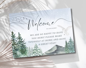 Customizable Airbnb Greeting Card - Warm Welcome, Guest Appreciation, Ideal Housewarming Gift for Travelers