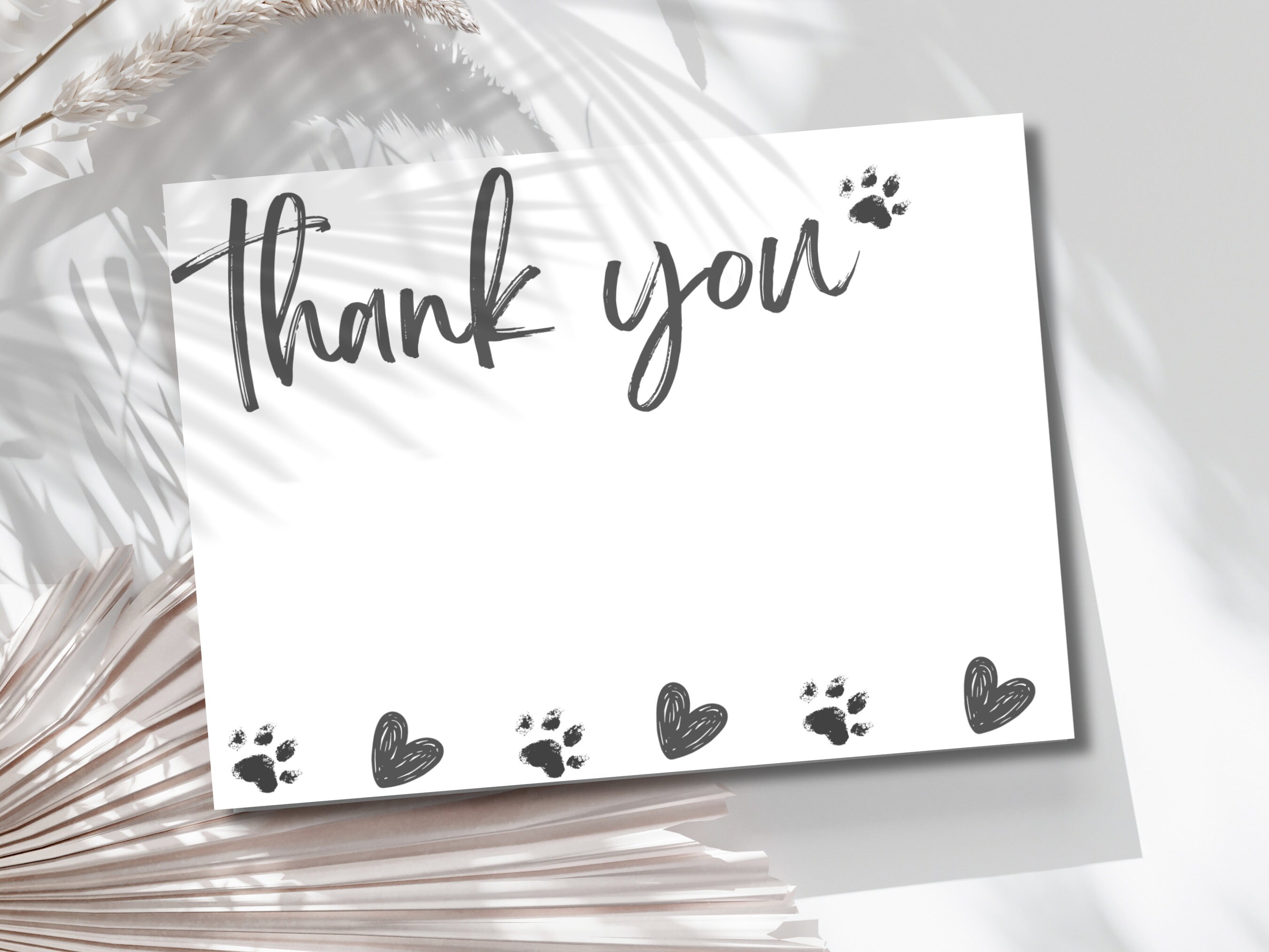 Thank You Card, Custom Blank Thank You Note Cards, Personalized Card ...