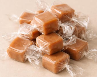 Caramel Candy Squares – Curated for Custom Gift Boxes | Flavor & Packaging May Vary | Cozy Sweet Treat Gift Item