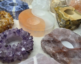 Crystal Stone Candle Holder