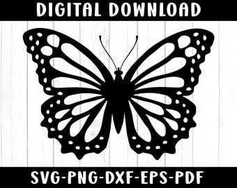 Papillon SVG, Silhouette papillon, Fichier coupe Cricut, Silhouette Clipart, Dessins papillon, Papillon PNG, Papillons Svg, Fichier coupé