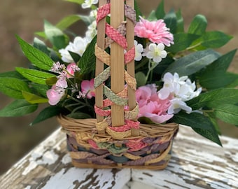 Mother’s Day Flower Basket, Summer Floral Basket, Floral Easter Basket, Mother’s Day Gift, Spring Decor, Ranunculus Basket Decor