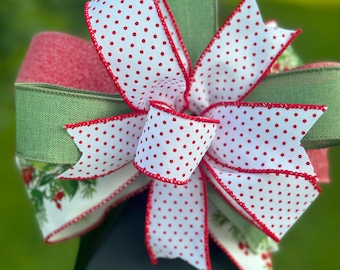 Christmas Berry Bow: Red & Green Holiday Decor