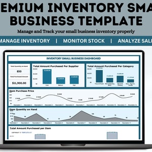 EXCEL Inventory Small Business Management Spreadsheet, Small Business Template, Inventory Tracker, Inventory Sheets, Budget Planner