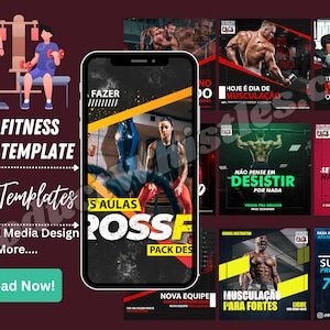 Gym & Fitness template design Bundle, gym poster, fitness poster, Editable Gym and Fitness templates, fitness prints, Flyer Templates
