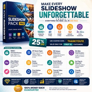 Animated Slideshow Bundle | 1500+ After Effects Scenes | Presentation Templates | Video Editing Pack, Marketing & Promo Video Bundle