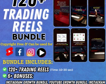 120+ Trading Reels-bundel, Trading Reels voor Instagram, YouTube, tiktok en andere sociale media, Trading Reels-bundel, Trendy Reels-bundel