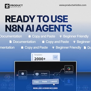 2000+ KI-Automatisierung Arbeitsablauf für n8n & Make | Keine Code JSON-Vorlagen | Notion Organisiert | Wiederverkaufbares Business Bundle