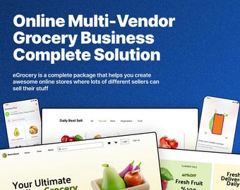 Lebensmittellieferung App & Website: Multi-Vendor Online-Bestellsystem