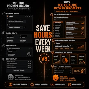 100 Claude AI Power Prompts | Claude Prompt Bundle | Business, Marketing, Coding, Writing & Productivity AI Prompt Pack image 10