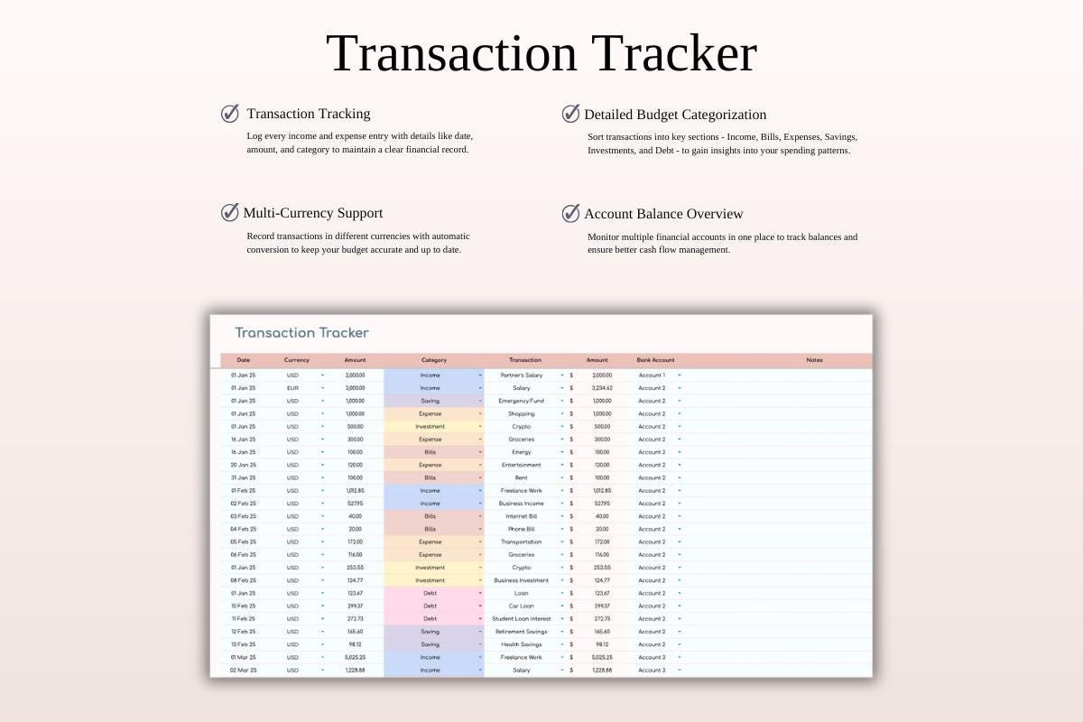 Annual Zero-based Budget Spreadsheet | Zero Based Budget Template for ...