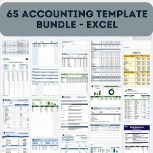65 Ultimate Accounting Excel Template Bundle, Spreadsheet Template Excel, Business Templates, business Excel template, excel template