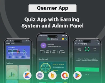 Quiz App with Earning System | Android Trivia Quiz App + Admin Panel | Live Quiz, Battle Mode, Wallet & Cash Rewards