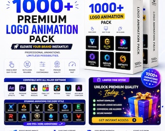 1000+ Logo Animation Bündel | Animierte Logo Vorlagen für After Effects, Premiere Pro & DaVinci ReSolve