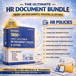 HR-Vorlagen-Bundle | 1800+ bearbeitbare HR-Dokumente, Richtlinien, Formulare und Stellenbeschreibungen | Small Business HR-Toolkit Bild 2