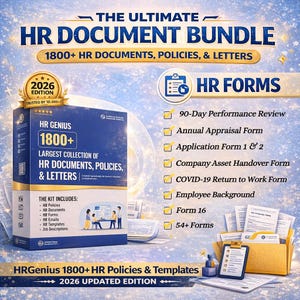 HR-Vorlagen-Bundle | 1800+ bearbeitbare HR-Dokumente, Richtlinien, Formulare und Stellenbeschreibungen | Small Business HR-Toolkit Bild 3