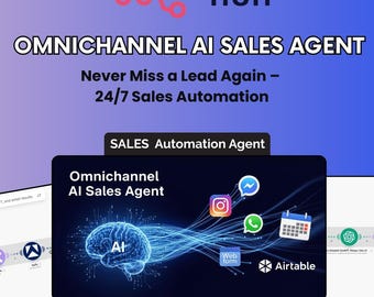 Omnichannel AI Sales Agent: 24/7 Lead Qualification & CRM Sync (Digital Download)