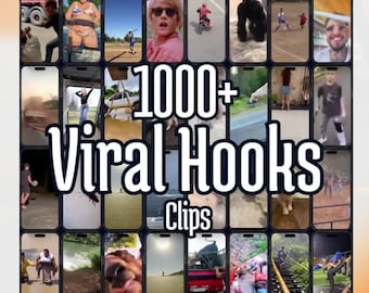 Pakiet ponad 1000 viralowych filmików z haczykami | Twórz viralowe haczyki | Rolki na Instagramie, krótkie filmiki na YouTube, rozwój na TikToku | Pobieranie cyfrowe