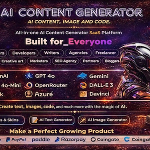 All-in-One AI Content Generator | Text, Image, Video, Voice, Chat & Code Tools | GPT-4, Claude, Gemini, Dall-E, Stable Diffusion