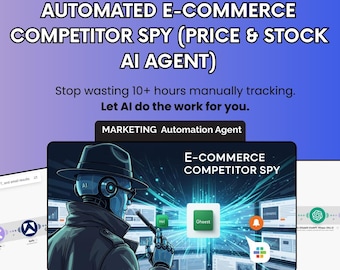 Zautomatyzowany szpieg konkurencji w e-commerce | Przepływ pracy AI do śledzenia cen i zapasów | Arkusze Google + Alerty Slack | Szablon automatyzacji n8n