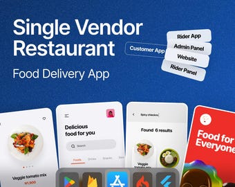 Restaurant Food Delivery App & Website Bundle: Complete Ordering System