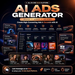 AI Ad Generation SaaS Platform | AI Image, Video & Ad Copy Generator | Laravel Marketing SaaS | Self Hosted Source Code