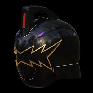 Black Ranger Dino Thunder Helmet 3D PRINTED Power Rangers Cosplay ...